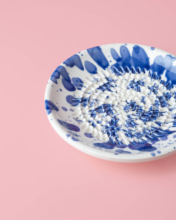 Blue Splatter Small Garlic Grater