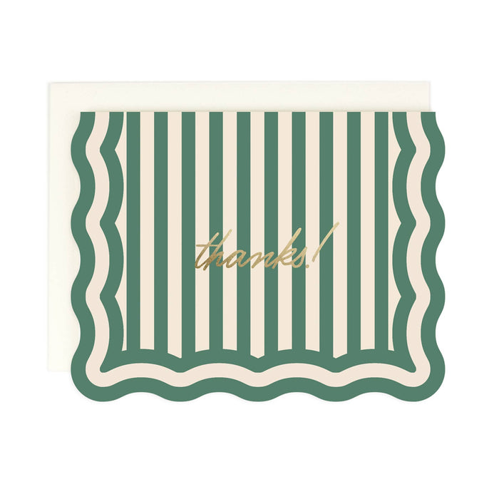 Thanks! Striped Greeting Card - Boxed set of 8: Boxed set of 8