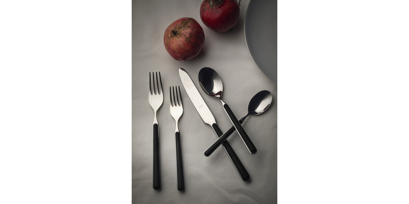 Black - Italian Made Flatware 5 piece set