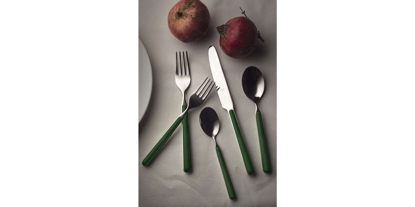 Green - Italian Made Flatware 5 piece set