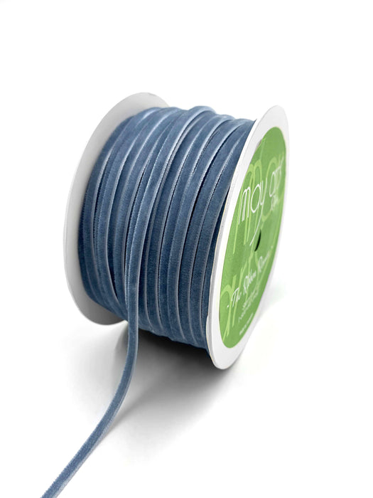 1/8" Slate Blue Velvet Cord String