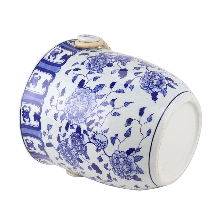 Blue & White Blossom Ice Bucket