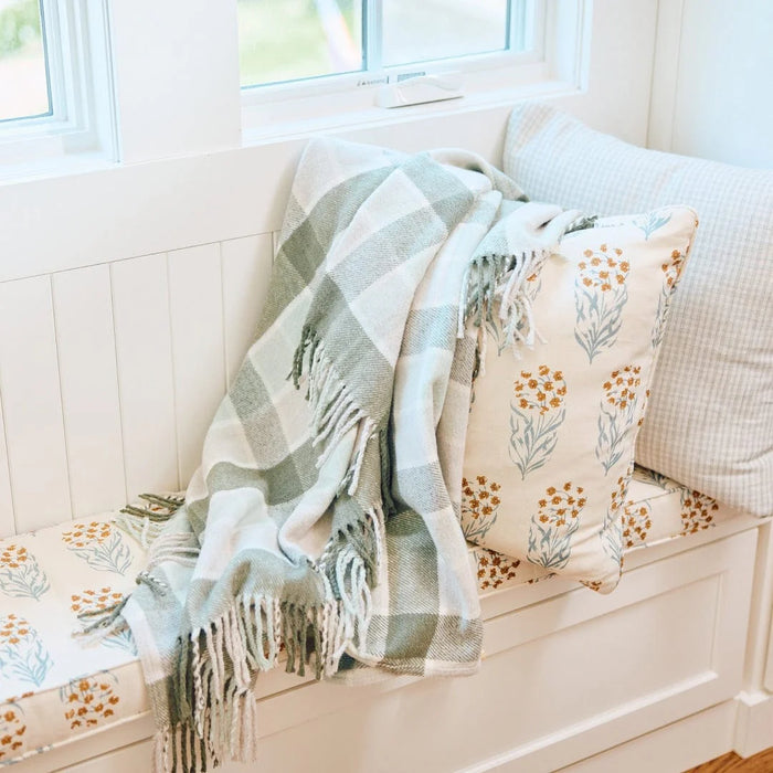Fern Plaid Throw Blanket