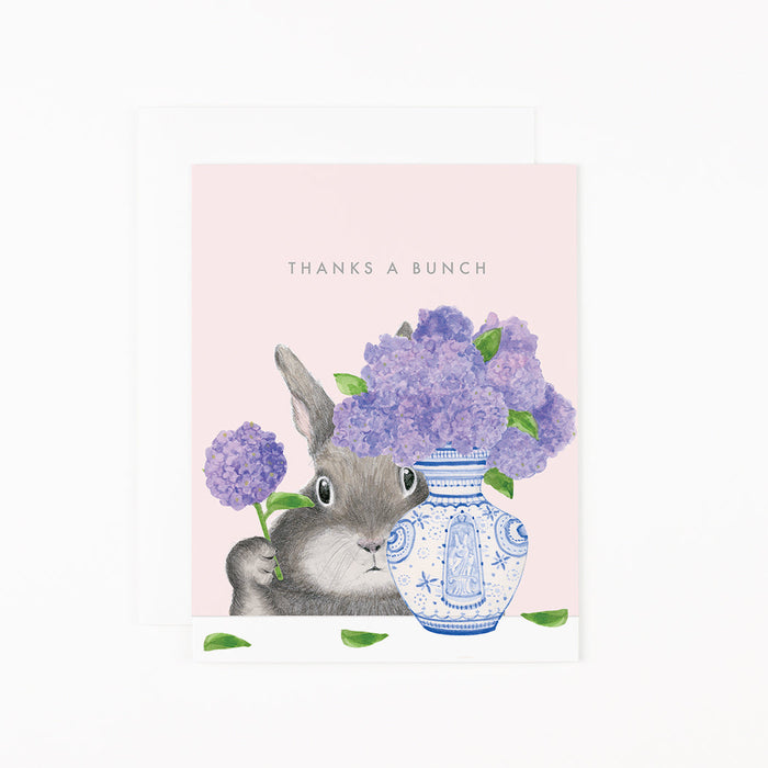 Thanks a Bunch Bunny Arranging Lilacs
