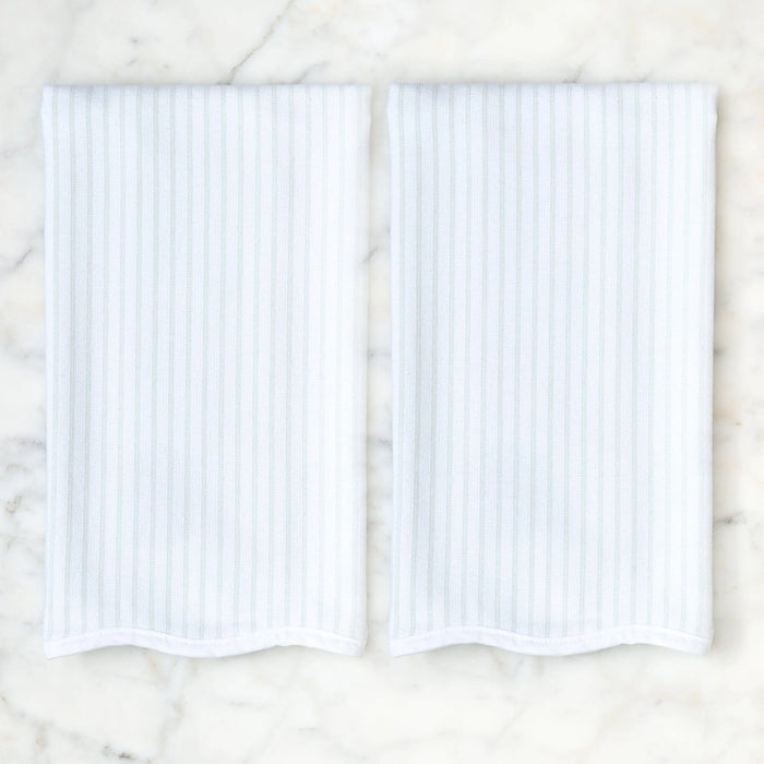 Green Pinstripe Kitchen Towels (pair)