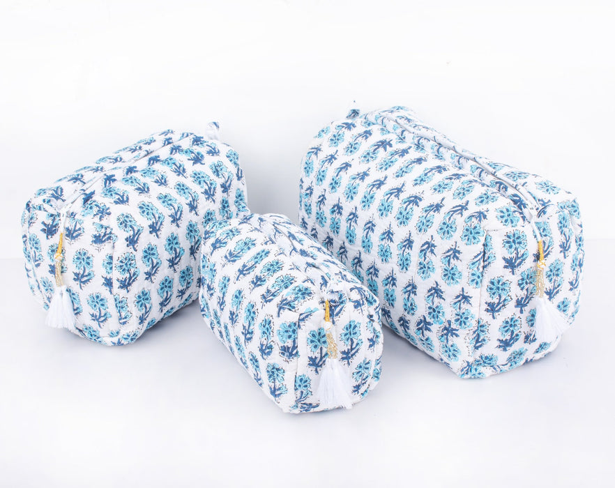 Bella Quilted Toiletry Bag - set of 3