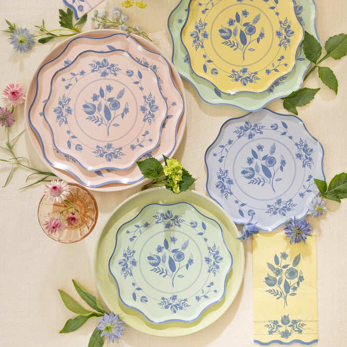 Vintage Botanical Dinner Plates