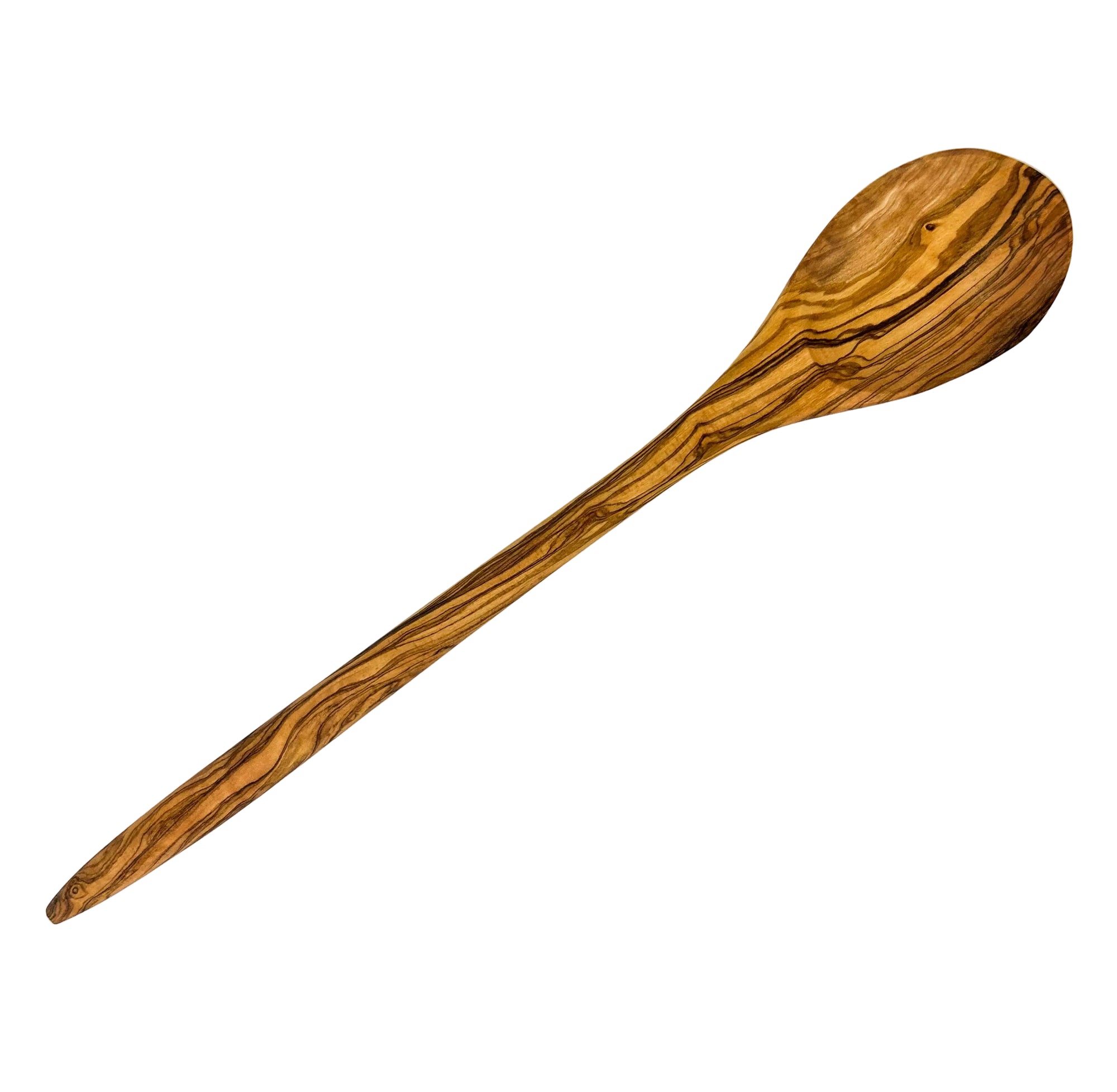 Wooden spoon on a white background