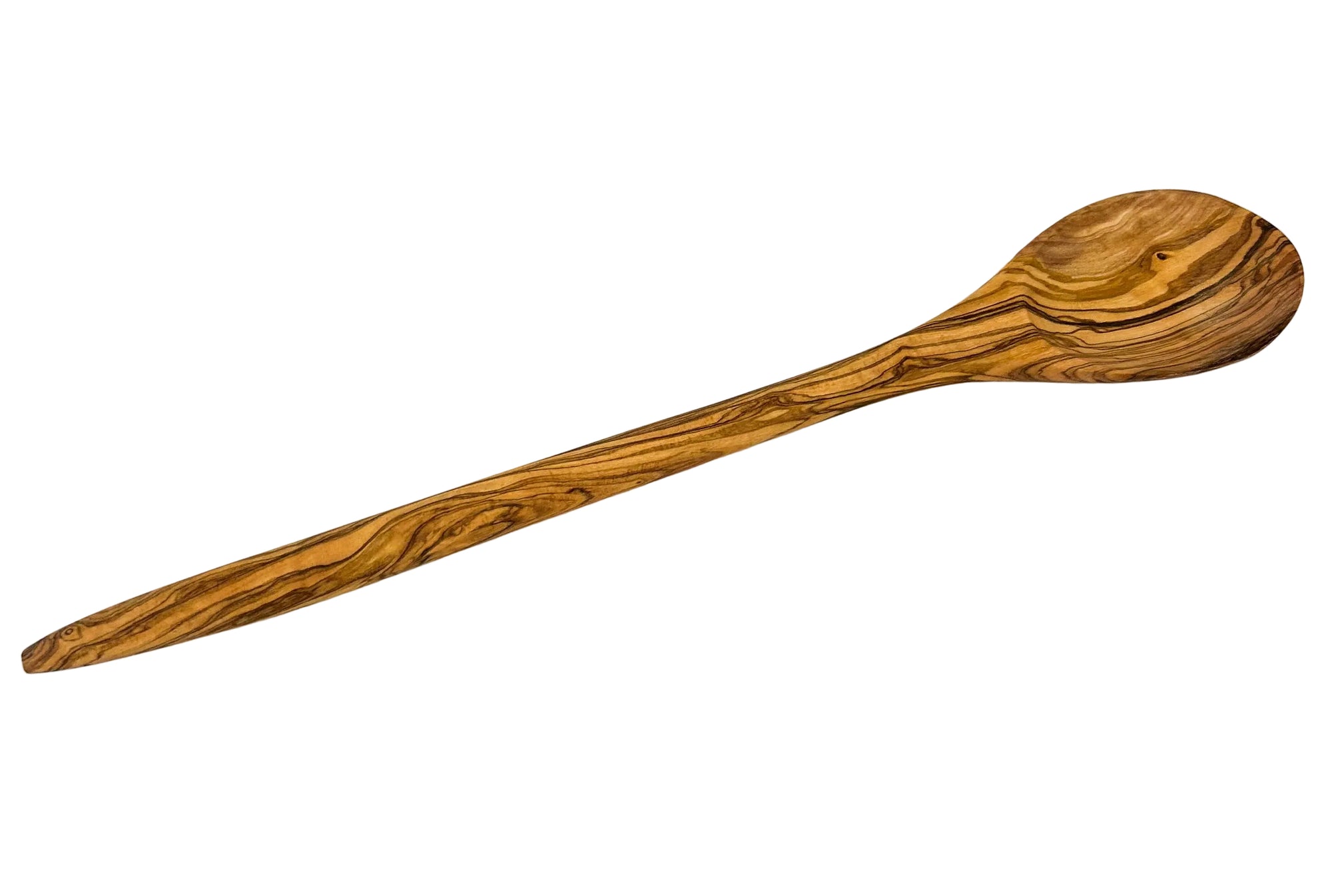 Wooden spoon on a white background