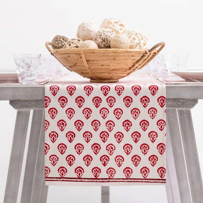 Carnation Red Table Runner