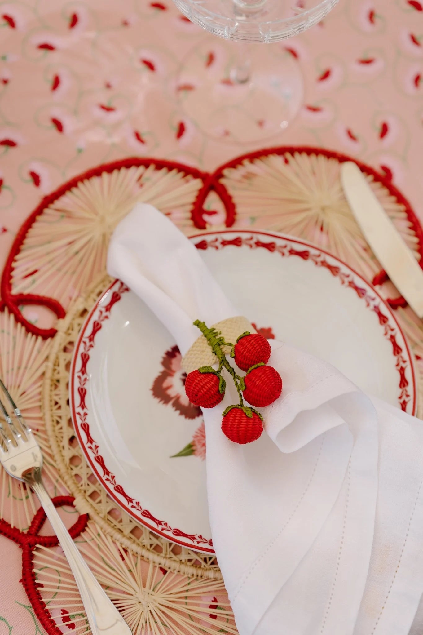 Handwoven Pomodori Napkin Rings - Set of 4
