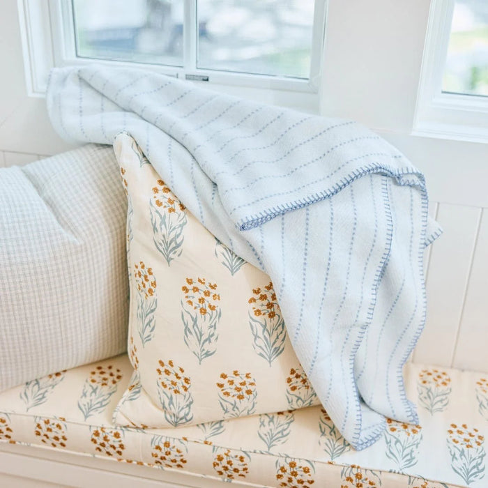 Sky Herringbone Throw Blanket