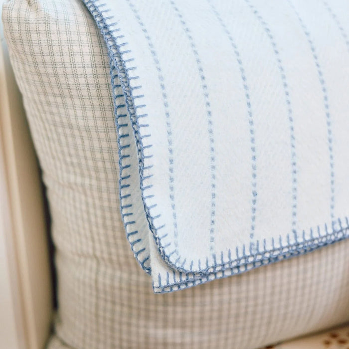 Sky Herringbone Throw Blanket