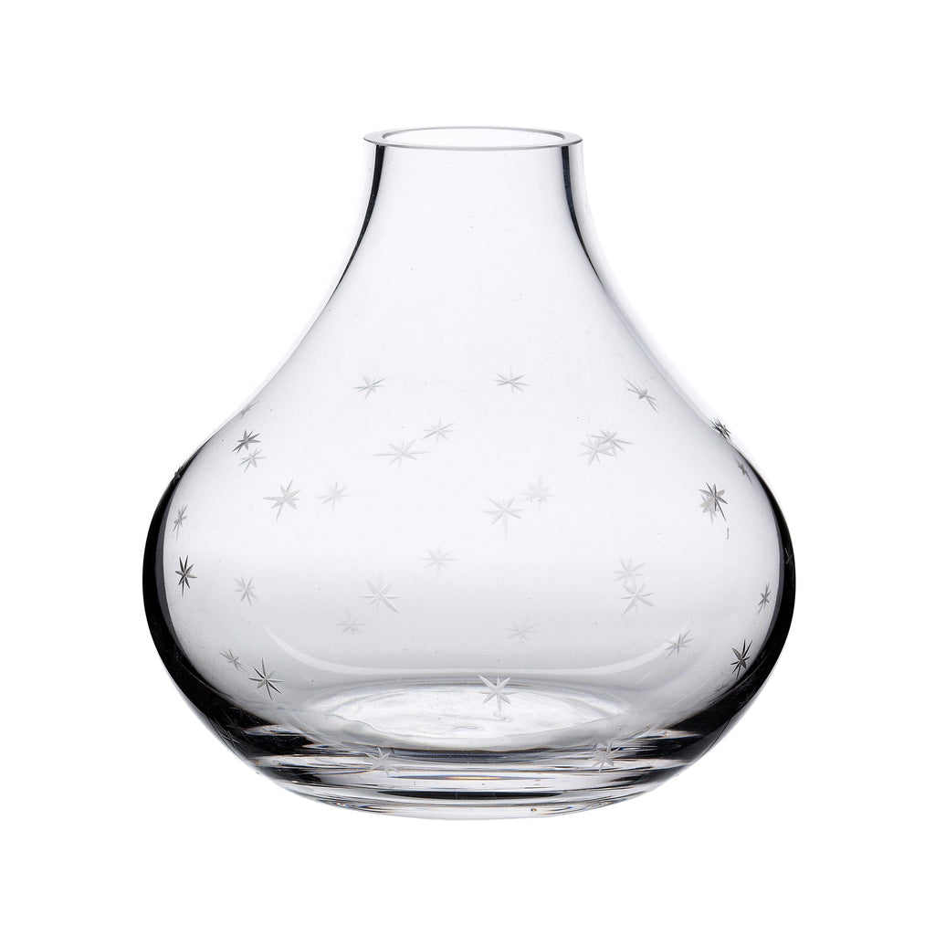 Crystal Vase with Stars Design