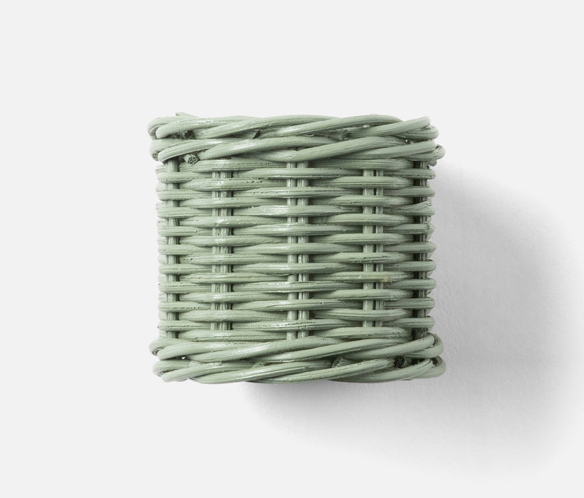 Pine Green Woven Napkin Rings - Set of 4