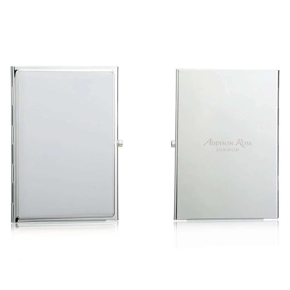 White &amp; Silver Plate Travel Frame