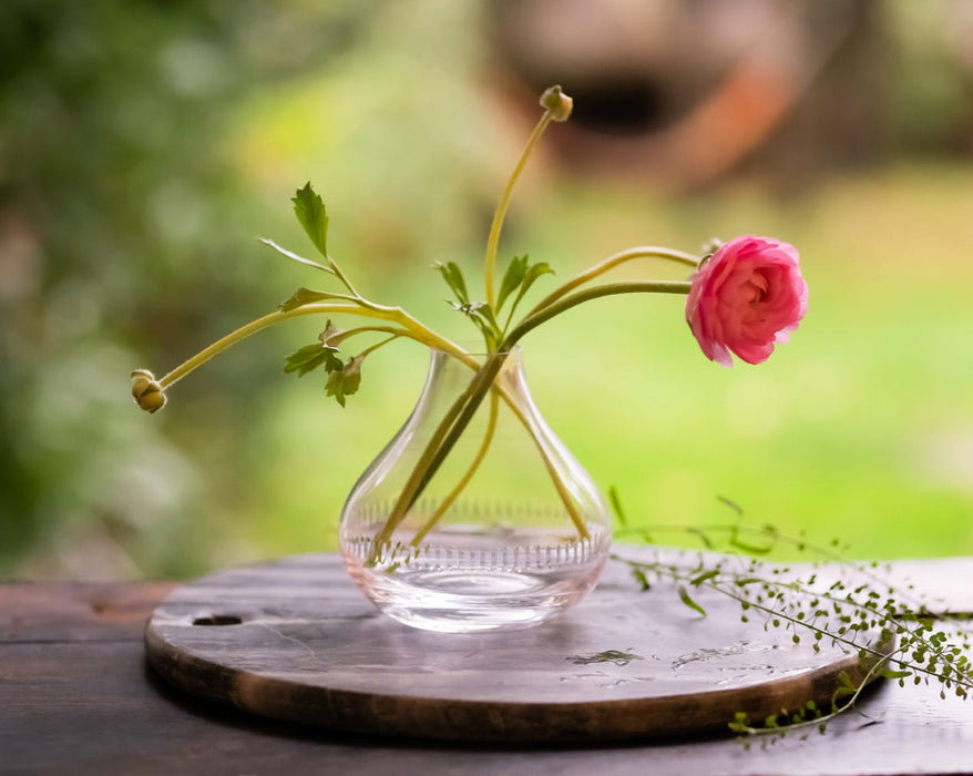 Crystal Vase with Spears Design