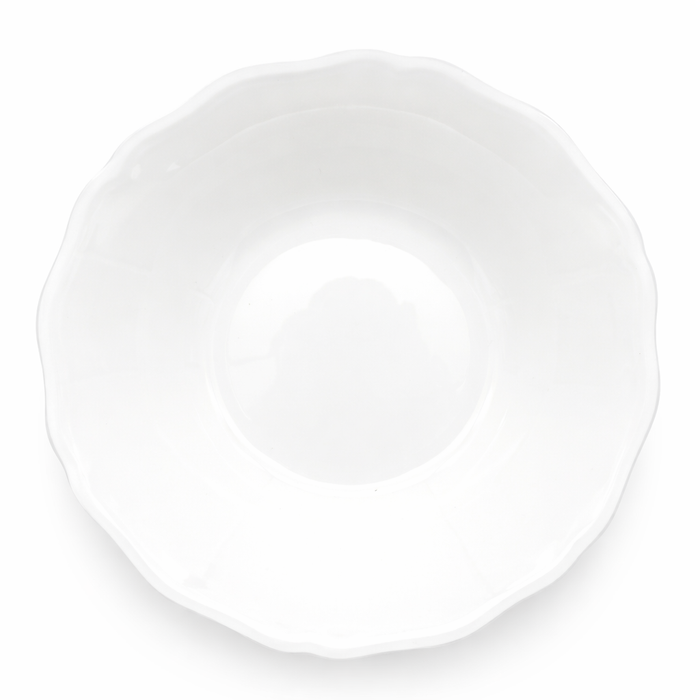 White ceramic bowl on a white background