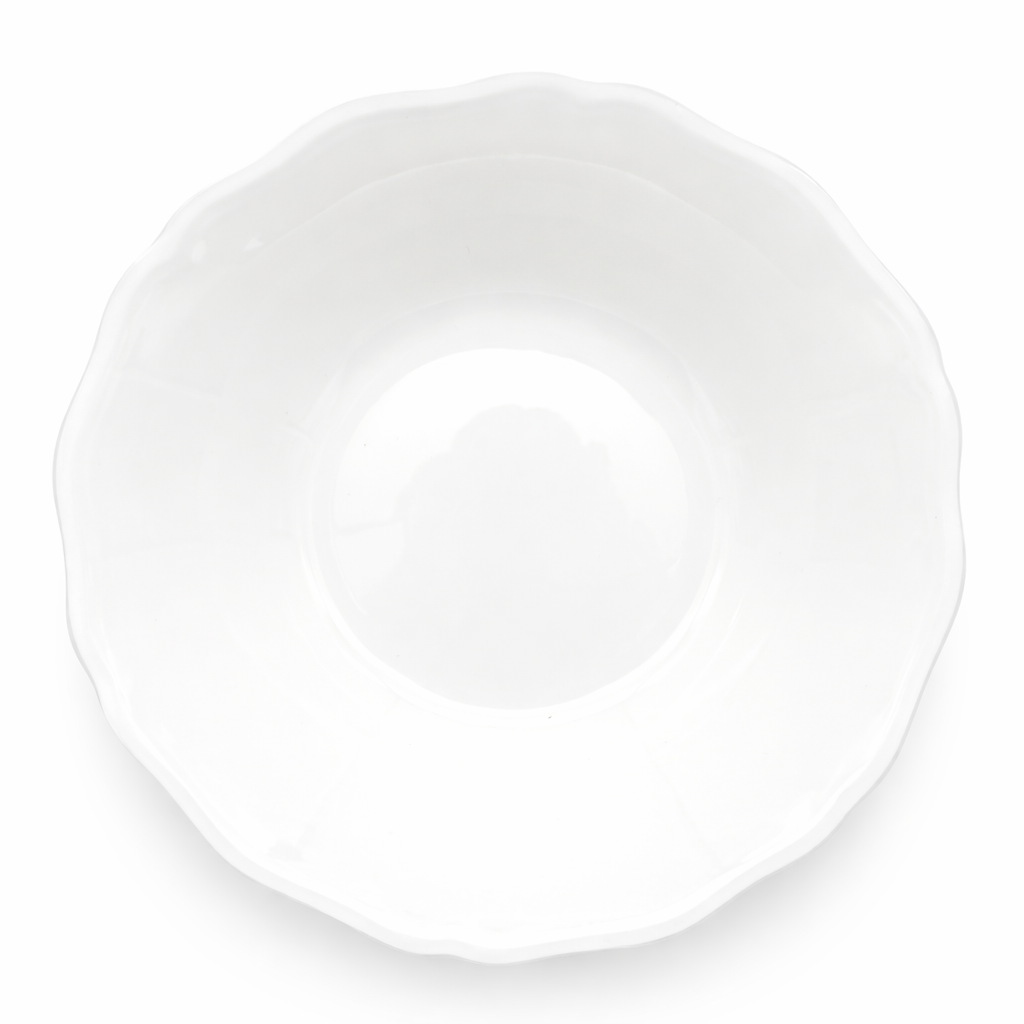 White rim soup/pasta bowl on white background