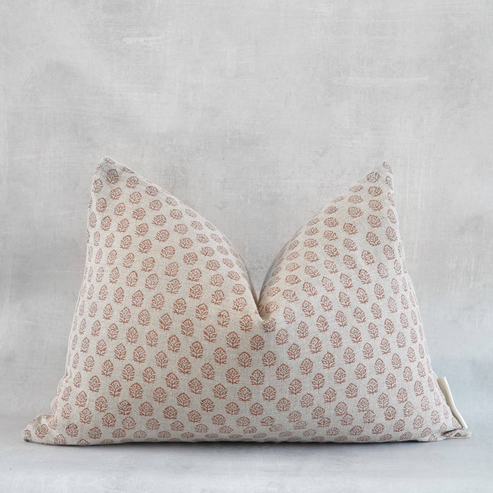 ADELOLA- Indian Hand Block Linen Lumbar Pillow cover